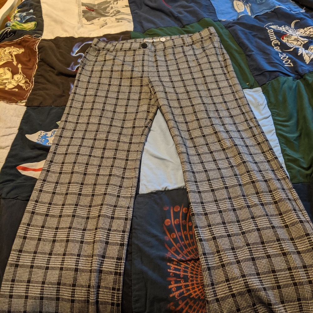 Glen-Plaid Boot cut Dress Yoga Pants